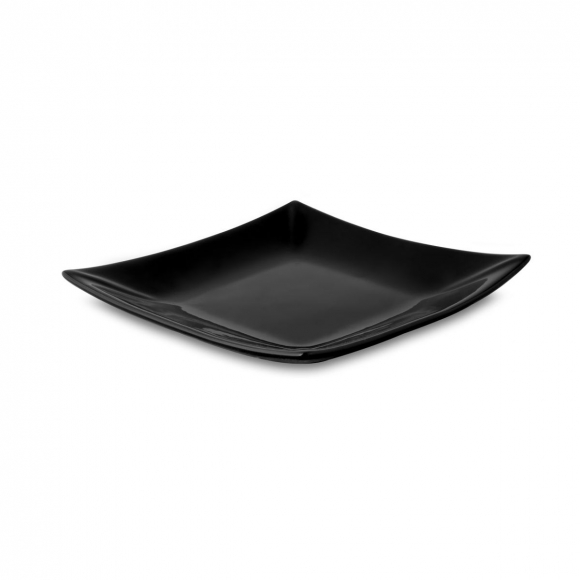 Тарелка обеденная 21,5 см квадр черная керам /24 KYOTO