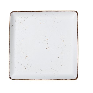 Тарелка квадр 26,5 см, белое, RUSTICS WHITE, PETYE
