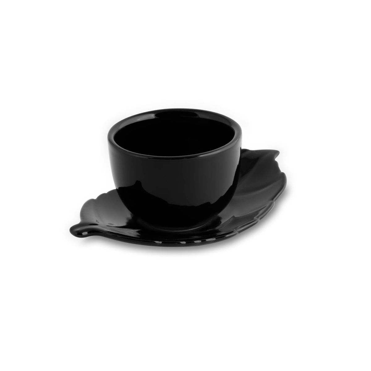 Чашка с блюдцем 70мл Kyoto Black Sabotage Design