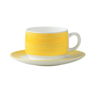 Чашка чайная 190мл желтый Браш ARC /12