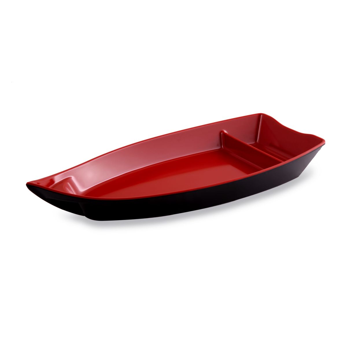 Блюдо лодка 39,5*17,7*6,2см меламин чер/крас Kyoto Black&Red