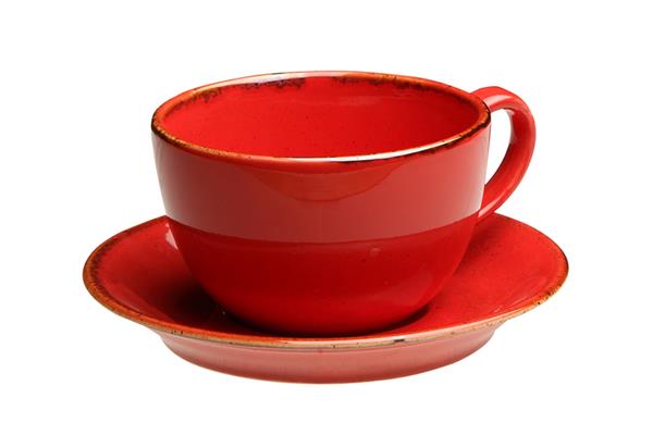 Чашка чайная 340мл красный Porland/24