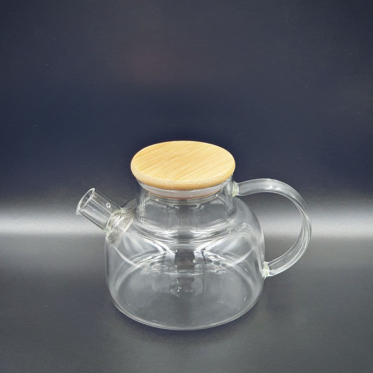 Чайник стекл 500мл с пружинкой  Бамбук TEA&POT