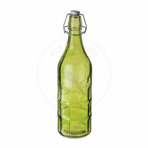 Бутылка 1л зеленая с пробкой P.L./12