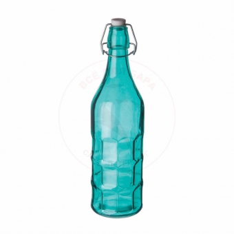Бутылка 1л с пробкой голубая P.L.