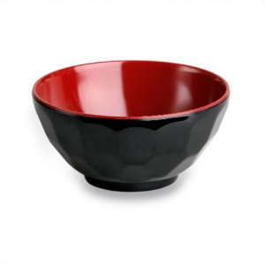 Миска 250мл 12*5,7см меламин чер/крас Kyoto Black&Red