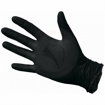 Перчатки нитриловые NitriMax черные р-р L (50пар)